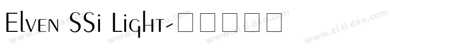 Elven SSi Light字体转换